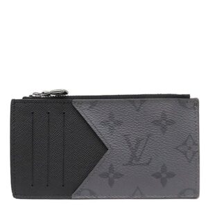 【★3％OFFクーポン】ルイヴィトン LOUIS VUITTON コインケース コインカード ホルダー モノグラムエクリプス モノグラムエクリプスリバースキャンバス ブラック×グレー シルバー金具 フラグメントケース M69533 RFID 【中古】新品同様品