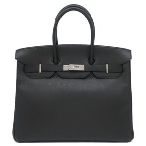 エルメス HERMES ハンドバッグ バーキン35 ヴァッシュリエジェ ブラック シルバー金具 黒 □K 【保存袋】 【中古】中古美品
