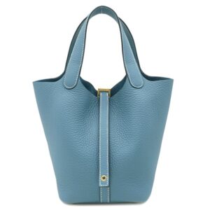 エルメス HERMES ハンドバッグ ピコタンロック 18 PM トリヨンクレマンス ニューブルージーン ゴールド金具 新品 未使用 水色 2025年製 K 【箱】 【中古】未使用保管品