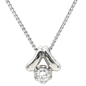 ヴァンドーム青山 VENDOME AOYAMA ネックレス ダイヤモンド ペンダント プラチナシルバー 1粒 1P プラチナ 【中古】中古美品