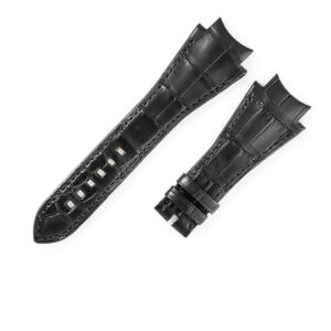 ハリーウィンストン Harry Winston 腕時計パーツ 純正 オーシャン用 クロコバンド クロコダイル ブラック 新品同様 替え スペア 交換 ベルト 28mm ブラック 黒 【中古】新品同様品