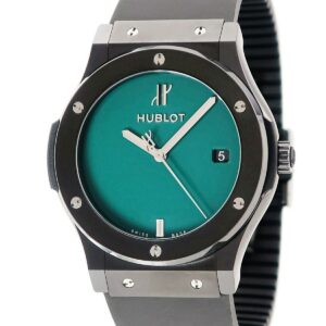 ウブロ HUBLOT クラシックフュージョン ヨシダスペシャル 511.CM.5270.RX.MYOS 純正ダイヤ 緑 限定 メンズ 腕時計自動巻き グリーン 【中古】
