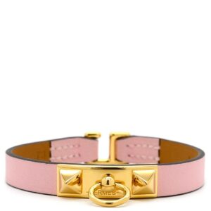 エルメス HERMES ブレスレット リヴァル ミニ GP ヴォースイフト ローズサクラ T3 ゴールド金具 B刻印(2023年製) 【箱】 【中古】
