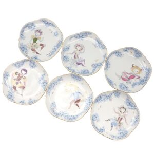 マイセン MEISSEN 食器 真夏の夜の夢 プレート 6枚セット 陶磁器 ホワイト×ブルー×マルチカラー 白 青 ミッドサマー ナイトドリーム 【箱】 【中古】