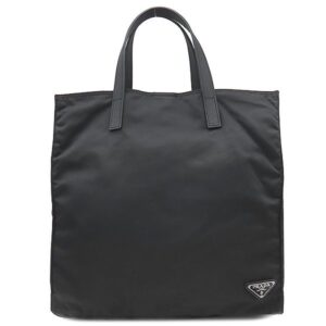 プラダ PRADA 2WAYバッグ テスート ナイロン レザー ブラック シルバー金具 三角ロゴ 黒 ショルダー 2VG905 【保存袋】 【中古】