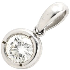 ペンダントトップ ダイヤ プラチナシルバー 1石 1粒 【中古】