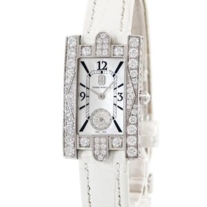 ハリーウィンストン Harry Winston アヴェニュー クラシック AVEQHM21WW231 K18WG無垢 純正ダイヤ シェル レディース 腕時計クオーツ ホワイト 【中古】中古美品