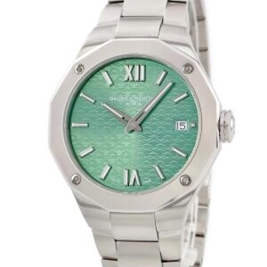 ボーム&メルシエ BAUME&MERCIER リビエラ M0A10683 新品同様 12角形 ライトグリーン デイト メンズ レディース 腕時計クオーツ グリーン 【中古】新品同様品