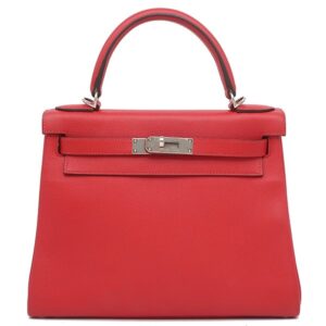 エルメス HERMES 2WAYバッグ ケリー28 内縫い ヴェルソ エバーカラー ルージュグレナ×ルージュクー シルバー金具 ハンドバッグ ショルダー Y 【箱】 【中古】中古美品