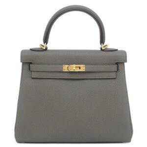 エルメス HERMES 2WAYバッグ ケリー25 内縫い トゴ エタン ゴールド金具 グレージュ 2025年製 K 【箱】 【中古】未使用保管品
