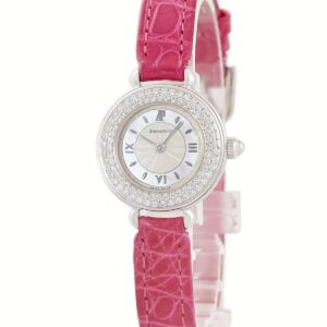 オーデマピゲ AUDEMARS PIGUET ラウンド ドレスウォッチ OH済 K18WG無垢 純正ダイヤ シェル ギョウシェ レディース 腕時計クオーツ ピンク 【中古】