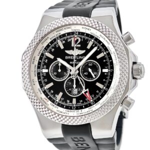ブライトリング BREITLING ベントレー GMT A476B19GRC A47362 OH済 クロノグラフ 回転ベゼル スモールセコンド メンズ 腕時計自動巻き ブラック 【中古】