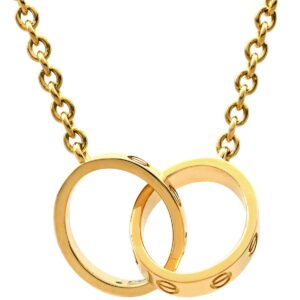 カルティエ Cartier ネックレス ベビー ラブ イエローゴールド LOVE K18YG Au750 18K 18金 ビスモチーフ 2連 B7212400 【中古】