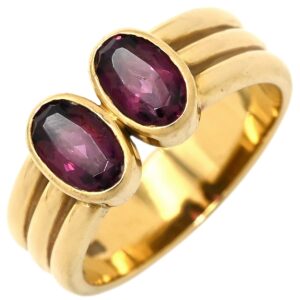 タサキ TASAKI リング 指輪 ガーネット リング パープル×イエローゴールド TASAKI Au750 18K 18金 ロードライトガーネット 11号 【中古】