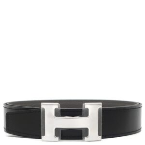 エルメス HERMES ベルト コンスタンスH #95 トゴ ボックスカーフ ブラック×エタン #95 シルバー金具 新品 未使用 Hバックル リバーシブル キット 2026年製 G 【箱】 【中古】未使用保管品