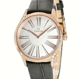 オメガ OMEGA デ ヴィル トレゾア 428.58.36.60.02.001 新品同様 K18RG無垢 純正ダイヤ セドナゴールド レディース 腕時計クオーツ シルバー 【中古】