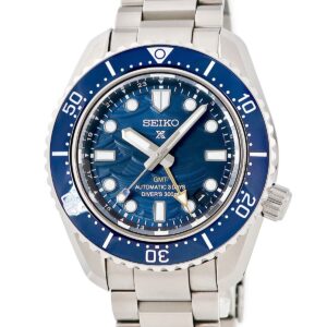 セイコー SEIKO プロスペックス 1968 ヘリテージ GMT ダイバーズ60周年 限定モデル SBEJ027 6R54-00N0 青 メンズ 腕時計自動巻き ブルー 【中古】