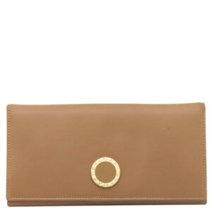 ブルガリ BVLGARI 長財布 ブルガリ ブルガリ コローレ レザー ブラウン ゴールド金具 茶 二つ折り サークルロゴ 33625 【中古】中古品