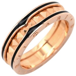 ブルガリ BVLGARI リング 指輪 ビーゼロワン ロック B-zero1 1バンド ブラック×ピンクゴールド #67(JP27) 黒 Au750 18K 25.5号 358252 【保証書】 【中古】中古品