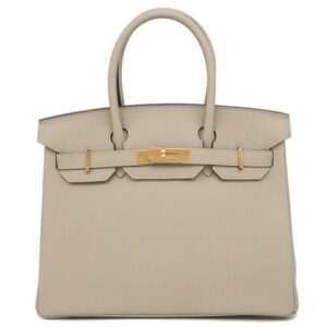 エルメス HERMES ハンドバッグ バーキン30 トゴ トゥルティエールグレー ピンクゴールド金具 グレージュ RG PG C刻印 【箱】 【中古】