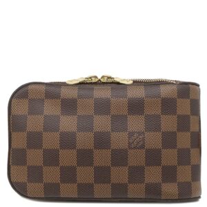 【★3％OFFクーポン】ルイヴィトン LOUIS VUITTON ボディバッグ ジェロニモス ダミエキャンバス ダミエエベヌ ゴールド金具 ウエストバッグ 旧型 N51994 CA1004 【中古】中古品