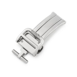 エルメス HERMES 腕時計パーツ 純正 ステンレススチール シルバー 13mm幅対応 バックル ステンレス スチール SS フォールディング 替え Dバックル プッシュ 【中古】