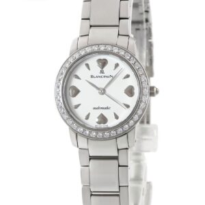 ブランパン BLANCPAIN レディバード B0096-4682B-71 OH済 純正ダイヤ ホワイト レディーバード ハート レディース 腕時計自動巻き ホワイト 【中古】中古美品