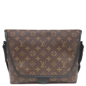 【★3%OFFクーポン】ルイヴィトン LOUIS VUITTON ショルダーバッグ マグネティック メッセンジャー モノグラムマカサー モノグラム マットブラック金具 茶 黒 M45557 RFID 【保存袋】 【中古】中古美品