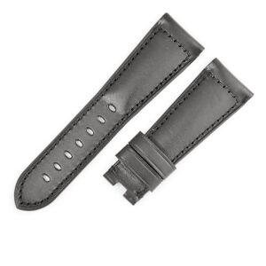 パネライ PANERAI 腕時計パーツ 純正 ルミノール用 カーフレザーバンド カーフ ブラック 未使用 替え ベルト Dバックル用 予備 交換 スペア 24mm ブラック 黒 【中古】未使用保管品