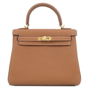 エルメス HERMES 2WAYバッグ ケリー25 内縫い トゴ ゴールド ゴールド金具 新品 未使用 茶 2026年製 G 【箱】 【中古】
