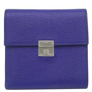 エルメス HERMES 三つ折り財布 クリック12 シェーブル ブルーエレクトリック シルバー金具 青 コンパクトウォレット C 【中古】中古美品