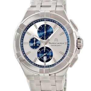 モーリスラクロア Maurice Lacroix アイコン クロノグラフ 44mm AI1018-SS002-131-1 未使用 デイト スモールセコンド メンズ 腕時計クオーツ シルバー 【中古】未使用保管品