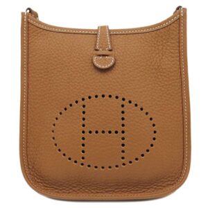 エルメス HERMES ショルダーバッグ エヴリンTPM トリヨンクレマンス ゴールド シルバー金具 茶 W刻印(2024年製) 【保存袋】 【中古】