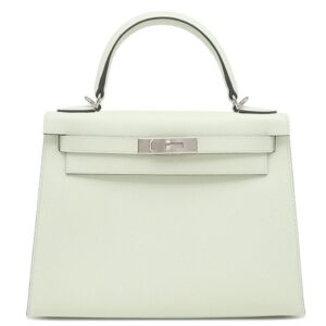 エルメス HERMES 2WAYバッグ ケリー28 外縫い ヴォーエプソン ヴェールフィズ シルバー金具 ハンドバッグ ショルダー B 【保存袋】 【中古】