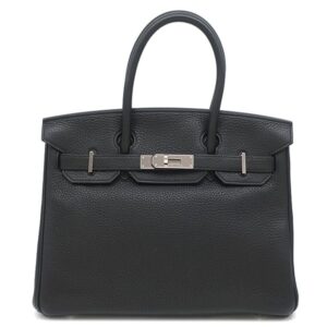 エルメス HERMES ハンドバッグ バーキン30 トゴ ブラック シルバー金具 黒 □M 【箱】 【中古】