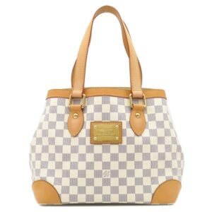 ルイヴィトン LOUIS VUITTON ハンドバッグ ハムステッドPM ダミエアズールキャンバス ダミエアズール ゴールド金具 白 N51207 MI4028 【中古】