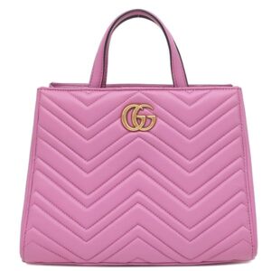 グッチ GUCCI 2WAYバッグ GGマーモント トップハンドルバッグ レザー CANDY MOUS ヴィンテージ金具 ハンドバッグ ショルダー トート 448054 【中古】中古美品