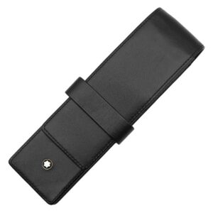 モンブラン Montblanc ペンケース マイスターシュテュック 2本用 ペンポーチ レザー ブラック ゴールド金具 ホワイトスター ペン入れ 2本 2本差し 【中古】中古品