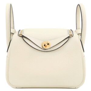 エルメス HERMES ショルダーバッグ リンディ 2 ミニ 20 トリヨンクレマンス クレーム ゴールド金具 白 K 【箱】 【中古】未使用保管品
