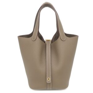 エルメス HERMES ハンドバッグ ピコタンロック 18 PM トリヨンクレマンス エトゥープ ゴールド金具 新品 未使用 グレージュ 2026年製 G 【箱】 【中古】