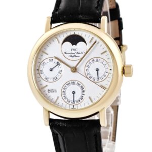 IWC IWC ポートフィノ パーペチュアルカレンダー IW3541 K18YG無垢 ムーンフェイズ ホワイト 白 メンズ 腕時計自動巻き ホワイト 【中古】中古美品