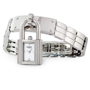 エルメス HERMES ケリーウォッチ KE4.110.132 新品同様 ホワイト 白 カデナ型 錠前 南京錠 レディース 腕時計クオーツ ホワイト 【中古】新品同様品