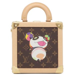【★3％OFFクーポン】ルイヴィトン LOUIS VUITTON 2WAYバッグ LV×TM ミニ スクエア トランク モノグラムキャンバス モノグラムパンダ ゴールド金具 村上隆 パンダ M20468 RFID 【箱】 【中古】未使用保管品
