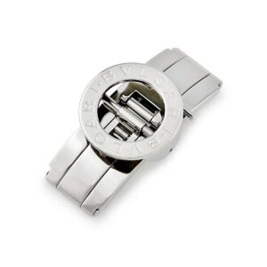 ブルガリ BVLGARI 腕時計パーツ 純正 Dバックル ステンレススチール シルバー 16mm幅対応 フォールディング 両開き パーツ 替え 予備 交換 ステンレススチール シルバー 銀 【中古】