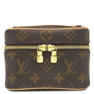 【SALE】 ルイヴィトン LOUIS VUITTON ハンドバッグ ニース ナノ モノグラムキャンバス モノグラム ゴールド金具 茶 バニティ ポーチ 新品 未使用 M44936 RFID 【箱】 【中古】
