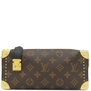 ルイヴィトン LOUIS VUITTON 2WAYバッグ スリム トランク モノグラムキャンバス モノグラムリバースキャンバス モノグラムリバース ゴールド金具 茶 チェーン ショルダー ハンドバッグ M13147 RFID 【中古】