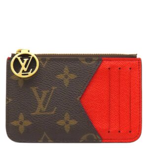 ルイヴィトン LOUIS VUITTON カードケース ポルトカルト ロミー モノグラムキャンバス モノグラム×ルージュ ゴールド金具 フラグメントケース コインケース M81881 RFID 【箱】 【中古】