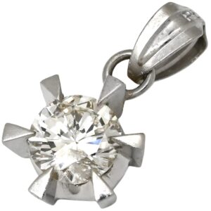 ペンダントトップ ダイヤモンド 0.54ct プラチナシルバー Pt×Pt900 プラチナ 1P 1石 1粒 ソリティア 6本爪 鬼爪 【中古】中古品