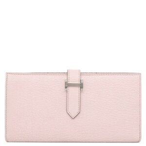 エルメス HERMES 長財布 ベアンスフレ シェブルミゾル ローズダーリン シルバー金具 ピンク 2025年製 K 【箱】 【中古】未使用保管品