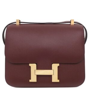 エルメス HERMES ショルダーバッグ コンスタンス3 24 エバーカラー ボルドー ゴールド金具 赤茶 D 【保存袋】 【中古】中古美品